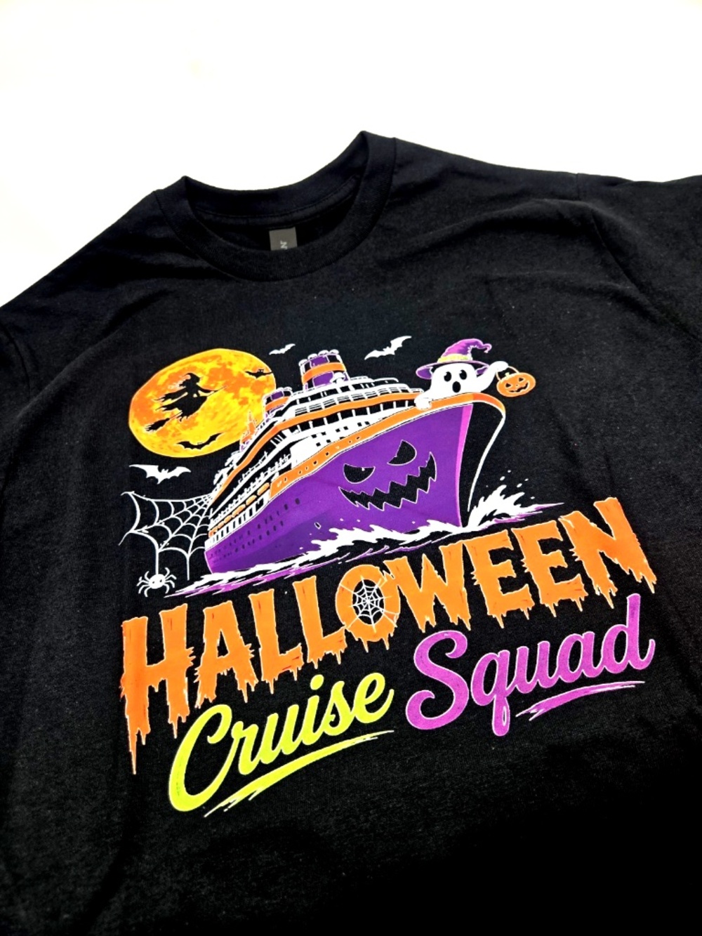 Halloween Cruise Trip Shirt Size X-Large unisex Adults Black